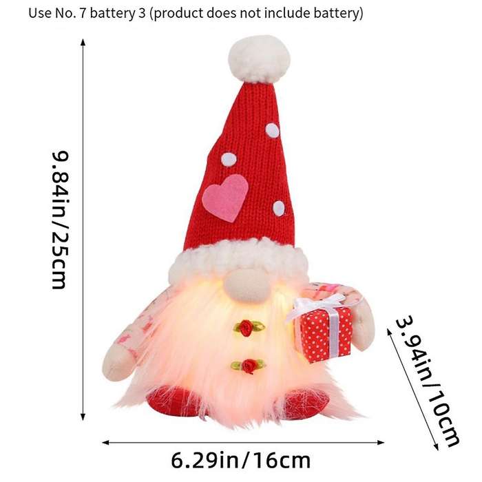 Valentine's Day Decorative Ornaments 2024 New Luminous Knitted Hat Doll Love Faceless Doll Tanabata