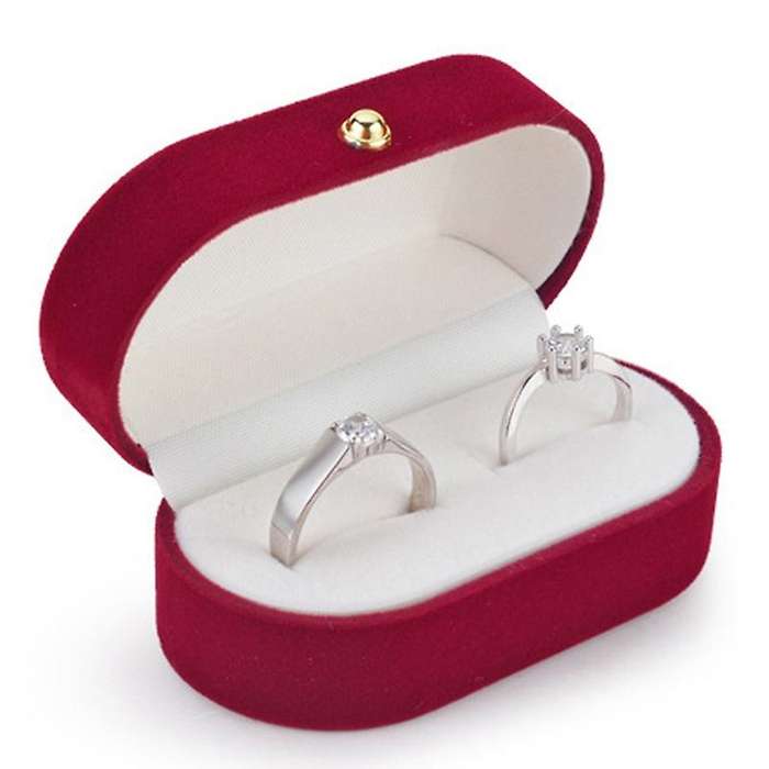 Velvet Silk Pair Ring Box Wedding Ring Box Single Ring Box Wedding B