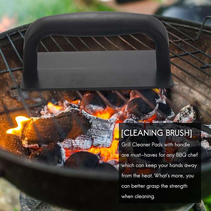 Versatility Griddle Cleaning Kit Cleaner Tool Set for Hot Or Cold Surfaces Scraper Cleaning Brushes