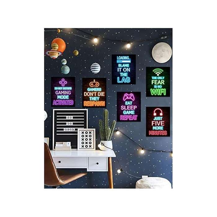 Video Gamer for Gaming Wall Art Gaming Game Poster 8x10in-gamer Wall Decor Teenage Boy