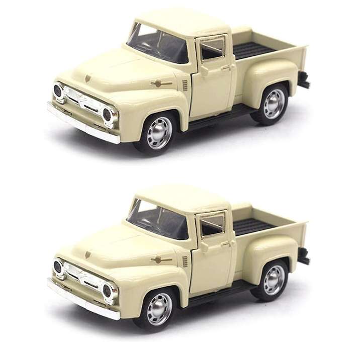 Vintage Truck Dcor, Farmhouse Car with Light Tiered Tray, Cute Metal Car Gift Pickup Truck Model for