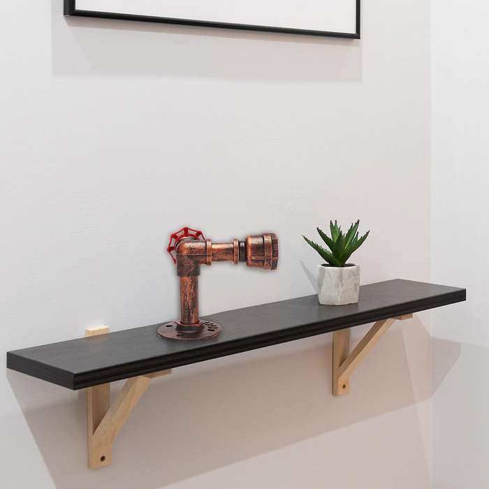 Vintage Water Pipe Wall Lamp Faucet Shape Punk Loft Industrial Iron Rust Retro Home Bar Decors Red