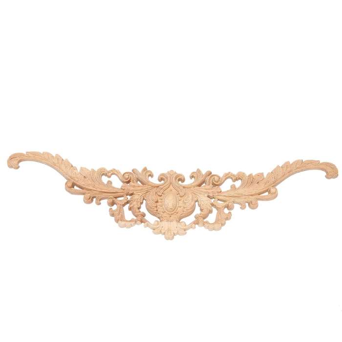 Vintage Wood Carved Applique Decorate Frame Cabinet Fireplace Door Furniture Decorative Wooden Figu