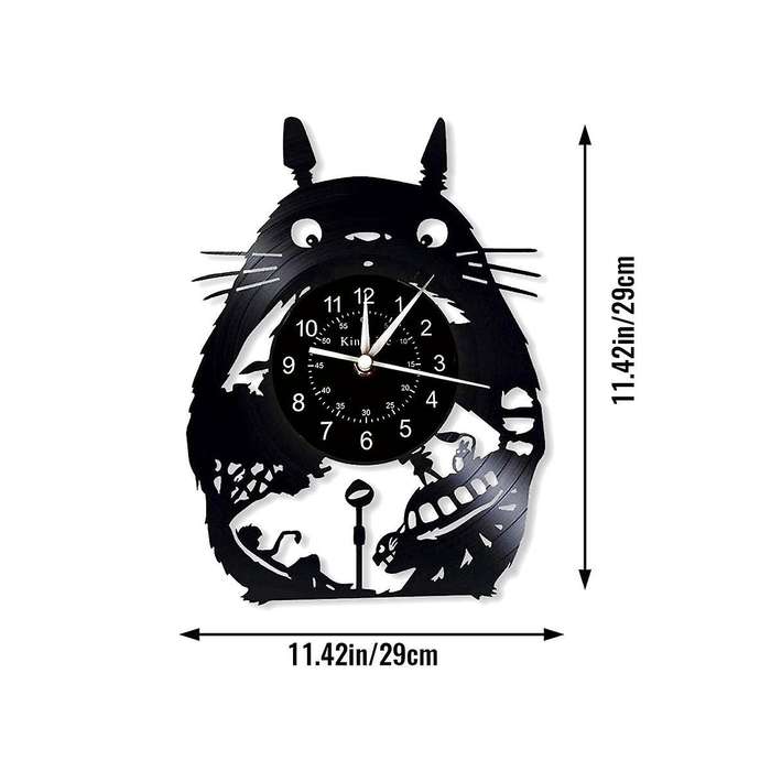 Vinyl Record Wall Clock Digital Display Wall Clock Living Room Decorative Wall Clock Gift for Animat