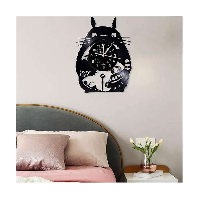 Vinyl Record Wall Clock Digital Display Wall Clock Living Room Decorative Wall Clock Gift for Animat
