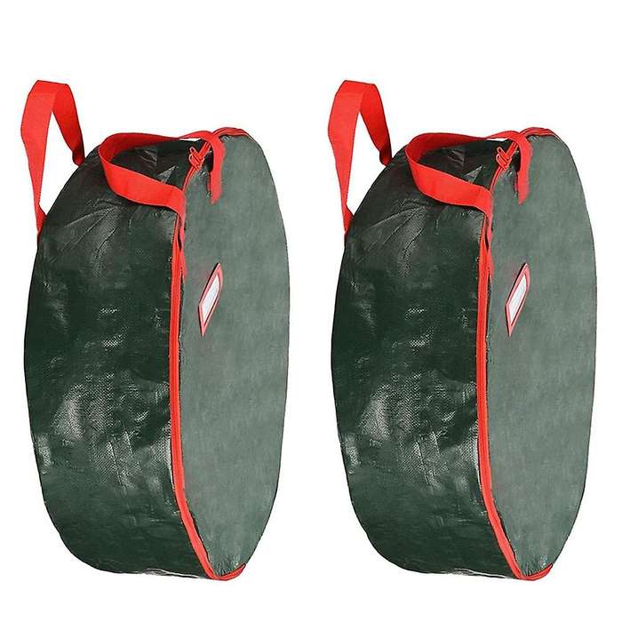 2pcs Santa Bag Direct Suspend Wreath Waterproof Storage Bag 24 Inch