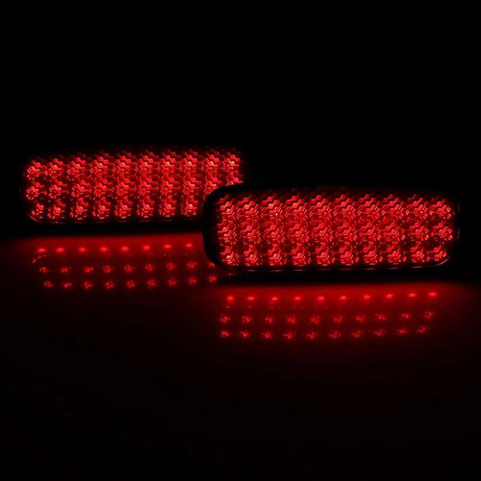 2x Led Rear Bumper Reflector Light for Citroen C1 C5