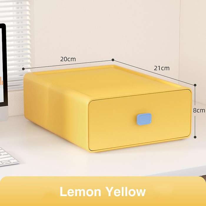 Colorful Desktop Stackable Storage Drawer Office Supplies Box 1