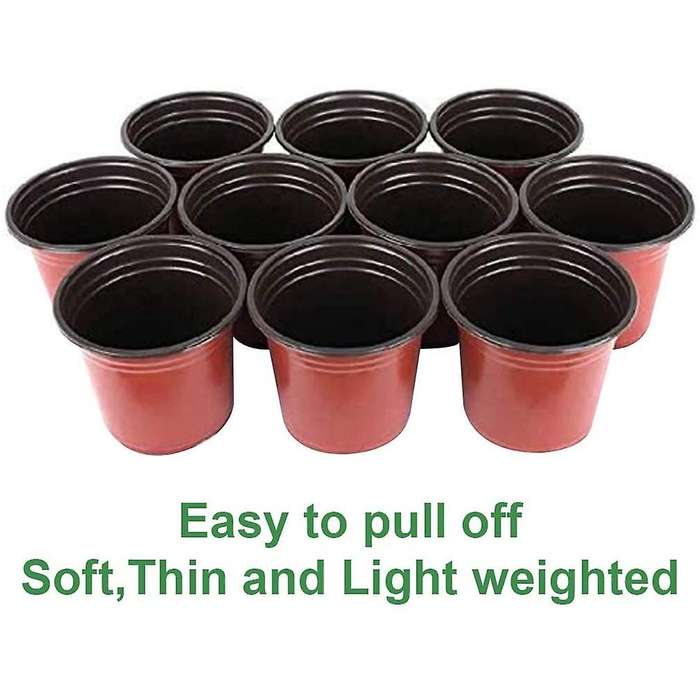 Seed Pots,130 Pcs Succulent Nursery Pots 10 Cm for Gardener Brick Red