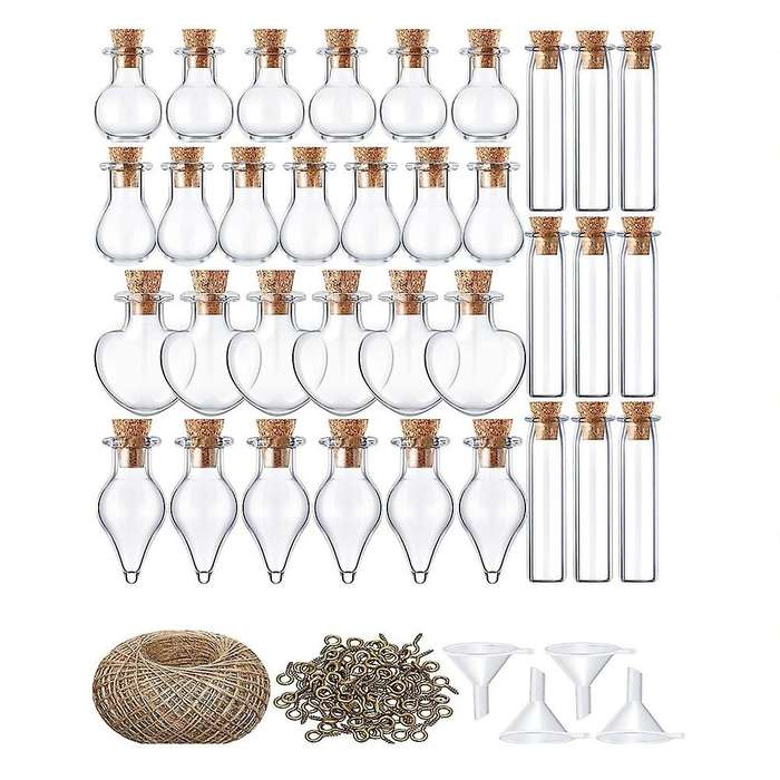 Transparent Wishing Bottle Pendant Glass Bottle Mini Wish Bottle