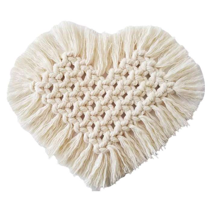 Love Cotton Coasters Placemat Non-slip Handmade Cup Mat for Table