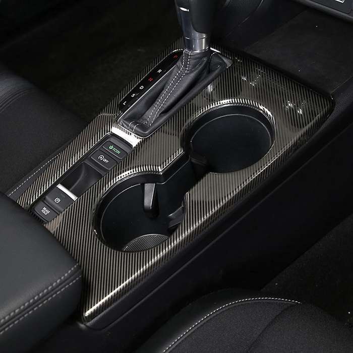Car Stainless Carbon Fiber Central Gear Panel for Honda Civic 11th