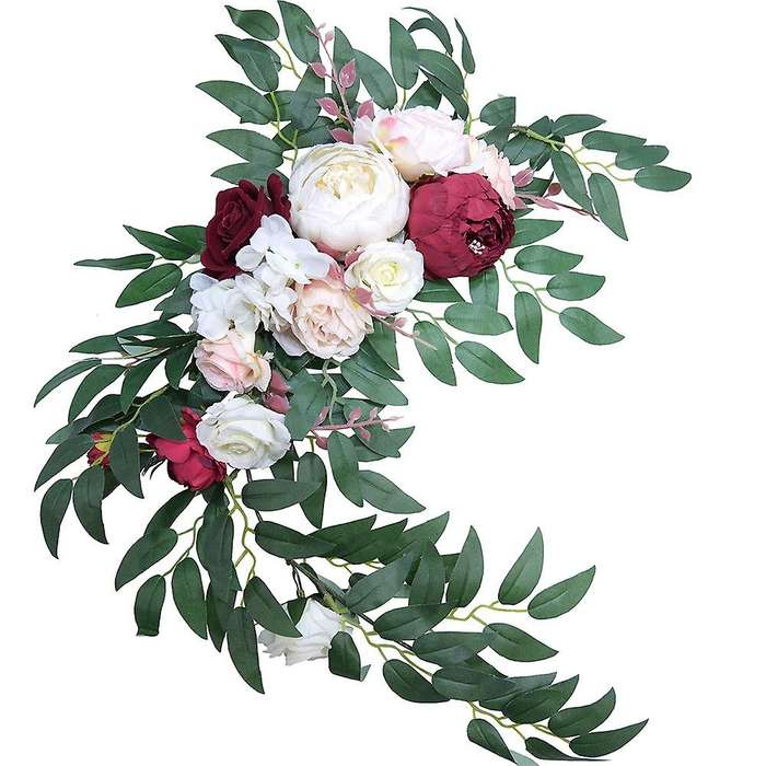2pcs Peony Artificial Wedding Flower Wall Arrangement Arch Decor B