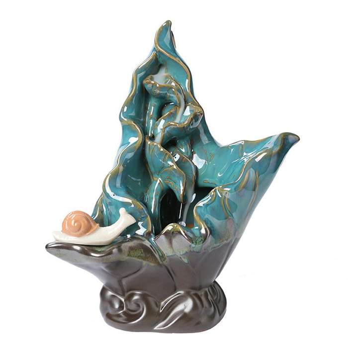 Waterfall Incense Holder Ornament Backflow Aroma Smoke for Decor