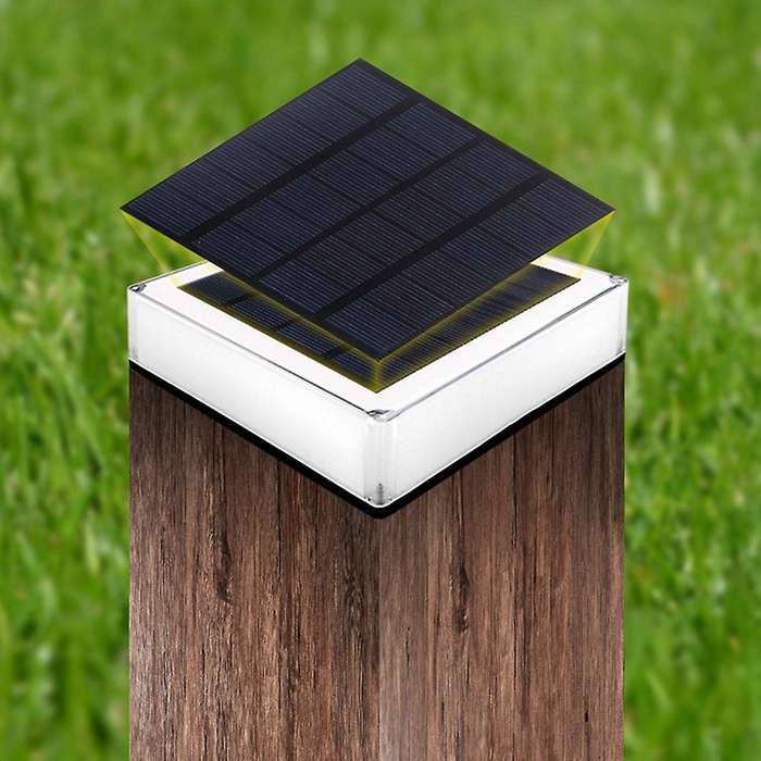 Solar Light Column Led Headlight Waterproof Modern Solar Lamp