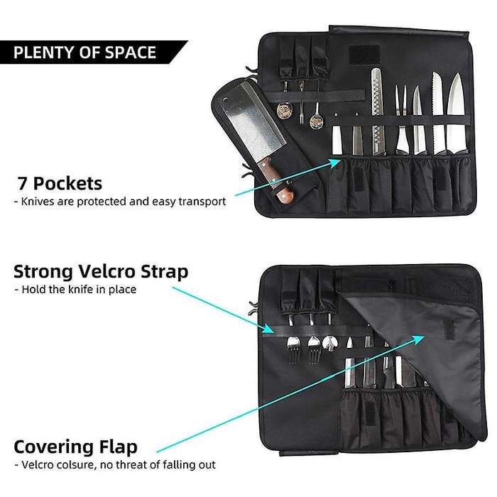 Wessleco Chef Knife Bag Roll Bag Carry Case Bag