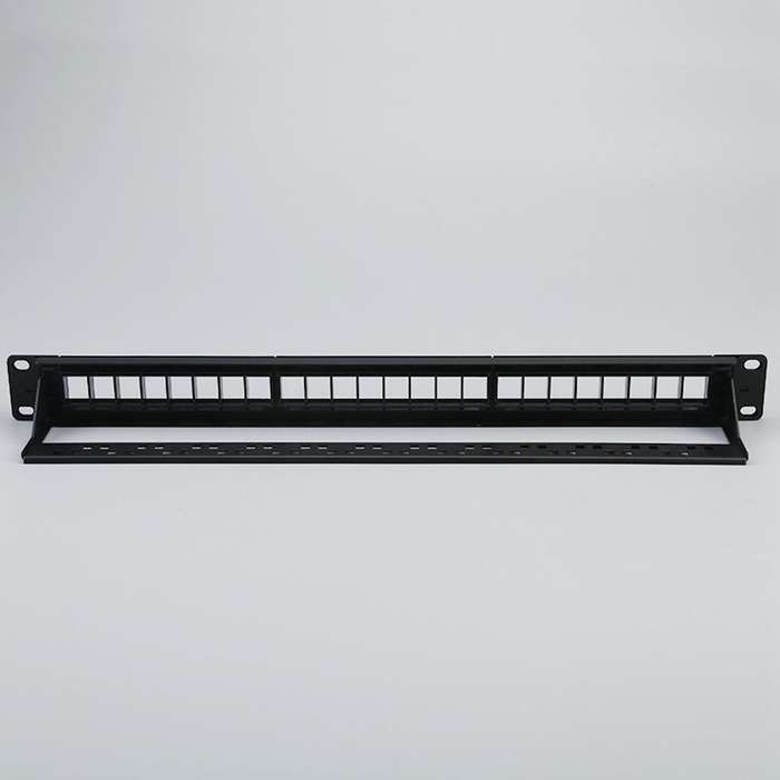 19-inch 1u Cabinet Rack Through 24-port Cat6 Patch Panel Rj45 Network