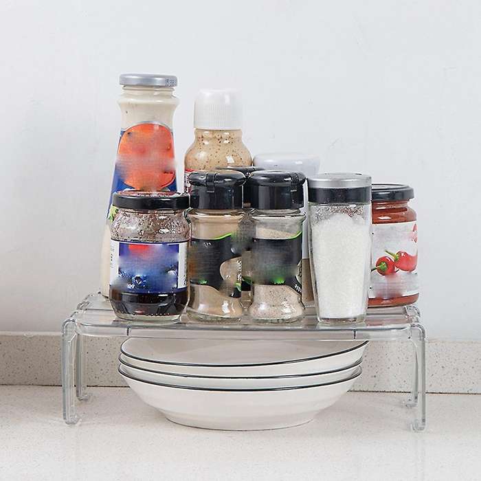 4pcs Stackable Fridge Organizers Layered Shelf Storage Rack L