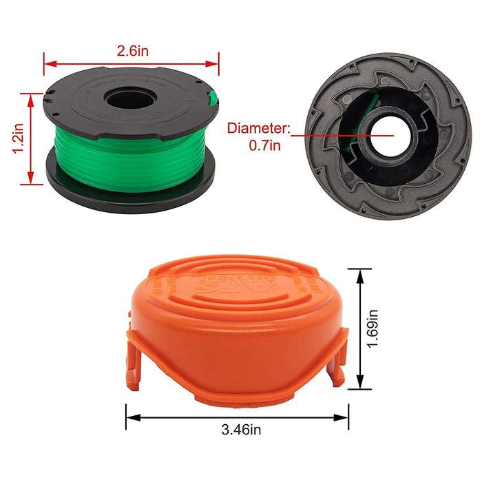 Replacement Spool for Black Trimmer Spool, Auto Feed Trimmer Line