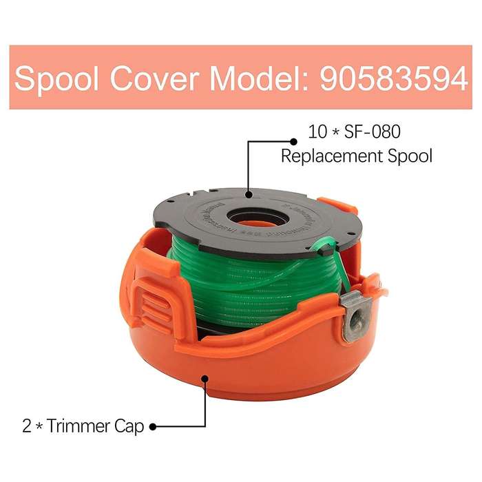 Replacement Spool for Black Trimmer Spool, Auto Feed Trimmer Line