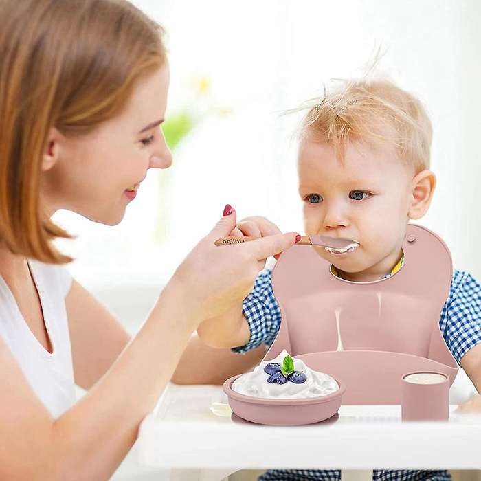 Baby Feeding Set,adjustable Bib,spoon,fork Set for Infant 1
