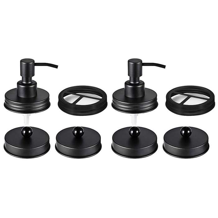 Mason Jar Bathroom Accessories Lids Set(8pcs),for Regular Mouth Mason