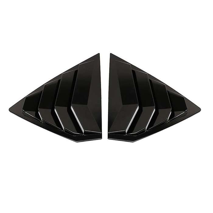 2pcs for Buick Regal 2017-2021 Rear Window Louver Cover, Bright Black
