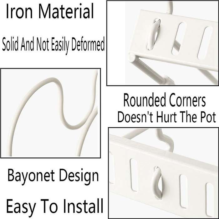 Adjustable Kitchen Shelves Metal Drying Pot Rack Cover Lid Rest Stand