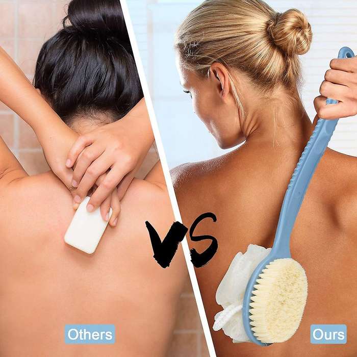 Soft Hair Long Handle Bath Brush Household Bath Ball Double-sided