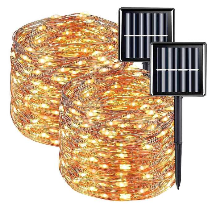 Solar String Lights for Home Garden Party Christmas Decoration, White