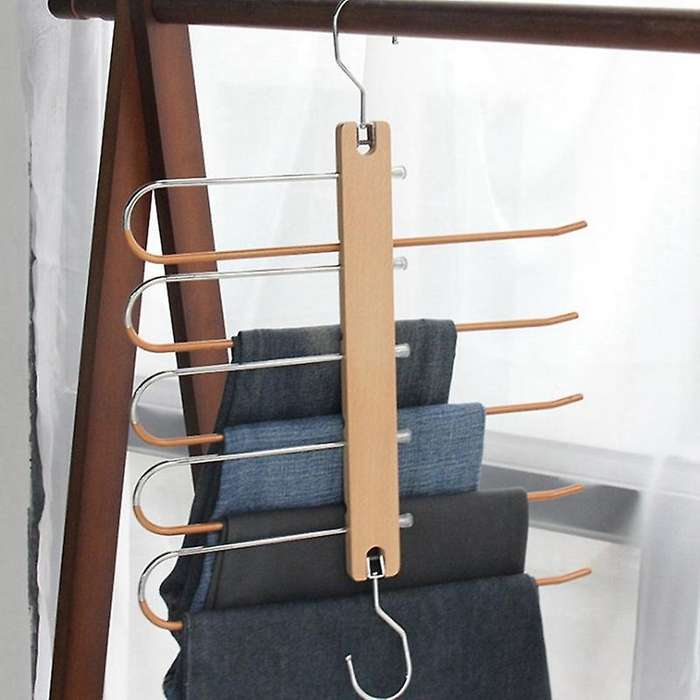 Pants Hangers Wood Hangers for Scarf Holder Closet Organization