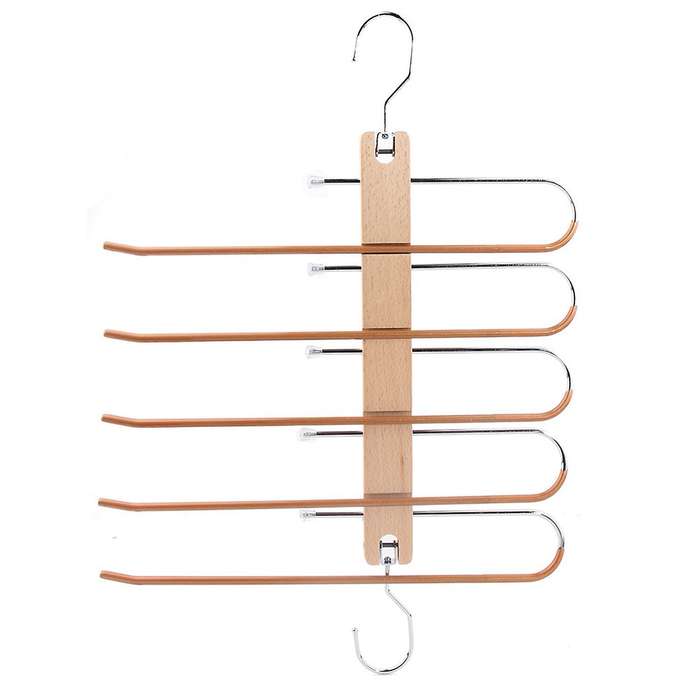 Pants Hangers Wood Hangers for Scarf Holder Closet Organization