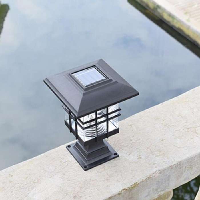 Post Column Lamp Waterproof Landscape Garden Solar Light,white Light