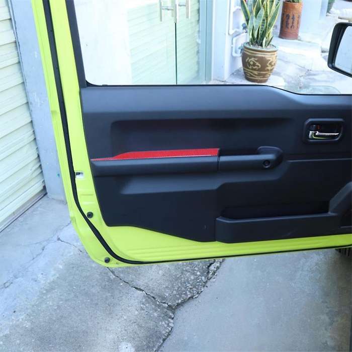 Car Door Armrest Stickers Trim for Jimny 2019- 2022 , Red