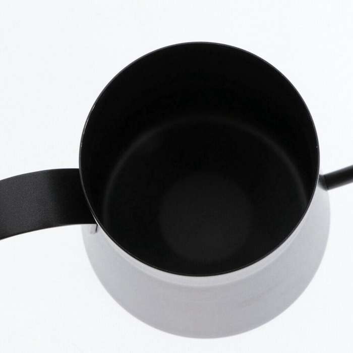 Stainless Steel 4mm Spout Black with Lid 400ml Coffee Kettle Teapot