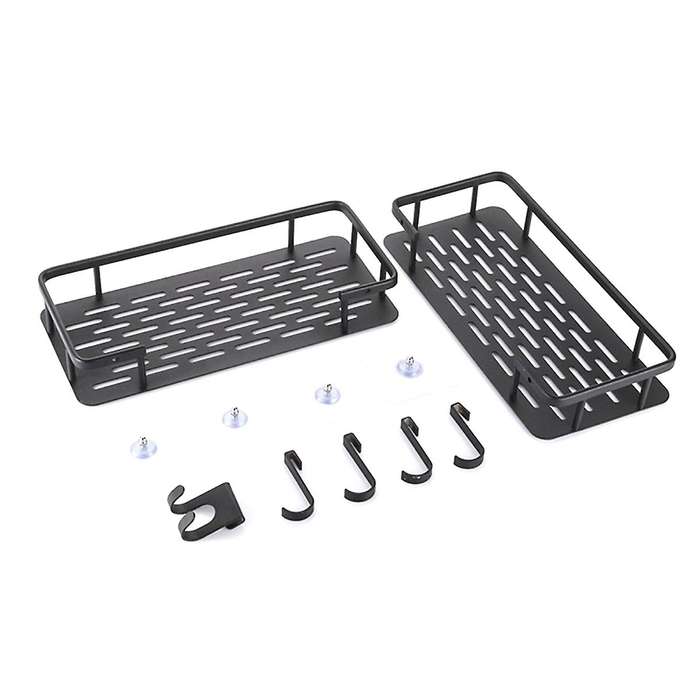 2pcs Shower Shelf,shower Basket,with Hook Organizer,bathroom Storage