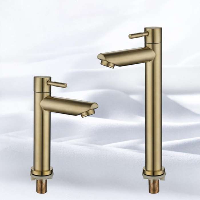 Bathroom Basin Faucet Cold Sink Single Lever Sink Faucet Gold-293mm