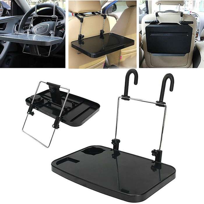 Folding Car Computer Desk Car Laptop Stand Food Tray Drink Holder