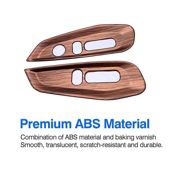 For Honda Cr-v Car Seat Adjustment Button Cover,wood Texture 8pcs