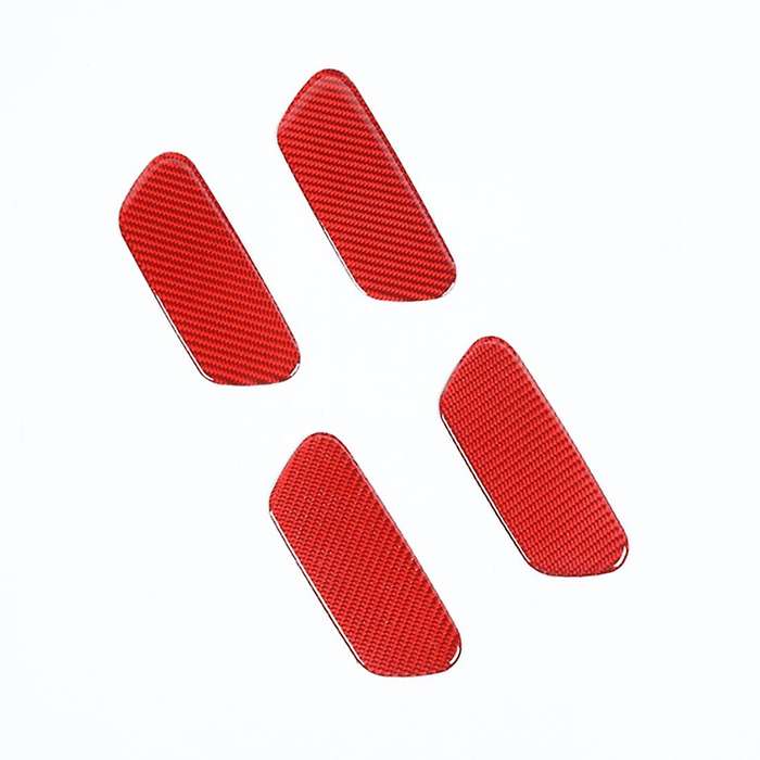 Car Inside Door Stickers for Dodge Ram 1500, Red Carbon Fiber