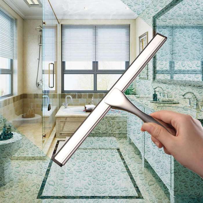 All-purpose Shower Squeegee Car Glass - Stainless Steel, 10 Inches