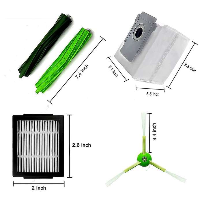 16 Pack Replacement Parts for Irobot Roomba I7(7150) I7+(7550)