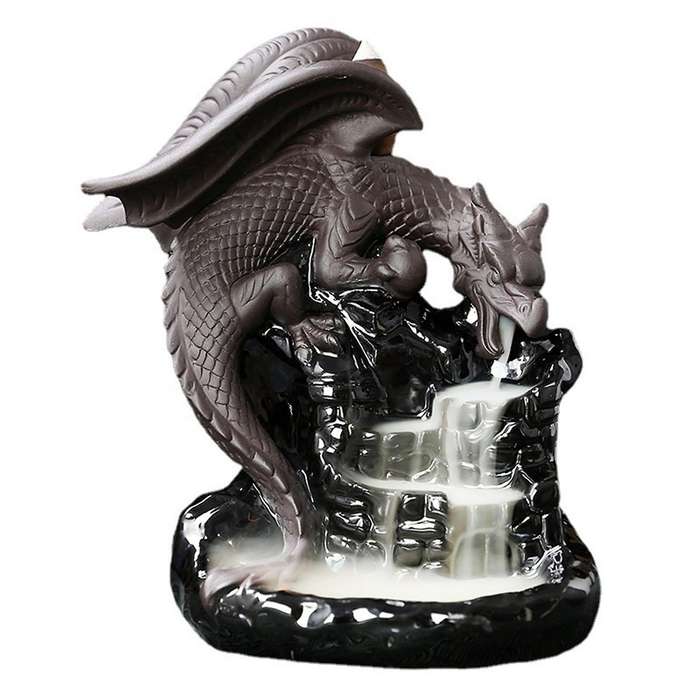 Ceramic Dragon Incense Burner Aromatherapy Ornament Zen Decor