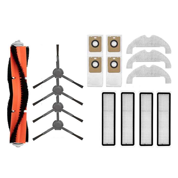 16pcs Main Side Brush Filters Dust Bag for Xiaomi Mijia Stytj05zhm