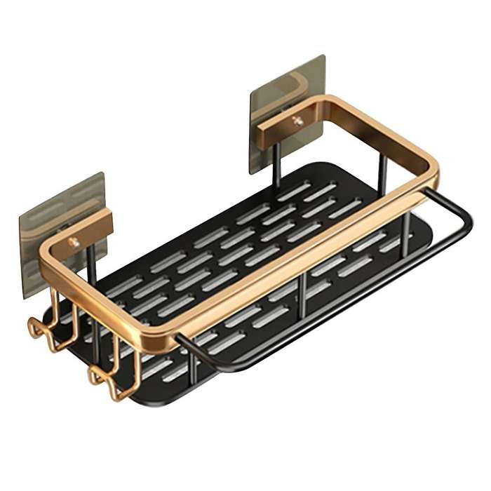 Punch Free Bathroom Shelf Shelves Shampoo Shower Storage Rack
