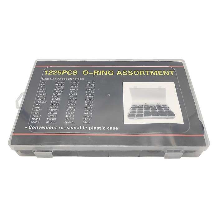1225pcs Nitrile Rubber O Ring Kit O Rings Assortment Kit Set
