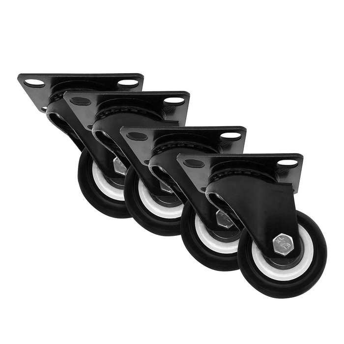 4 Pcs Swivel Caster Wheels 2 Inch Polyurethane Total Capacity 300lbs