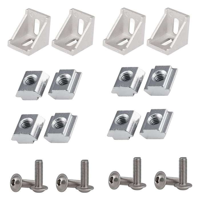 100pcs 2020 Series Aluminum Profile Connector Set for 6mm Slot