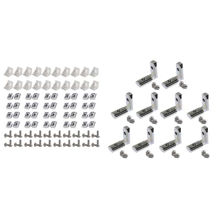 100pcs 2020 Series Aluminum Profile Connector Set for 6mm Slot