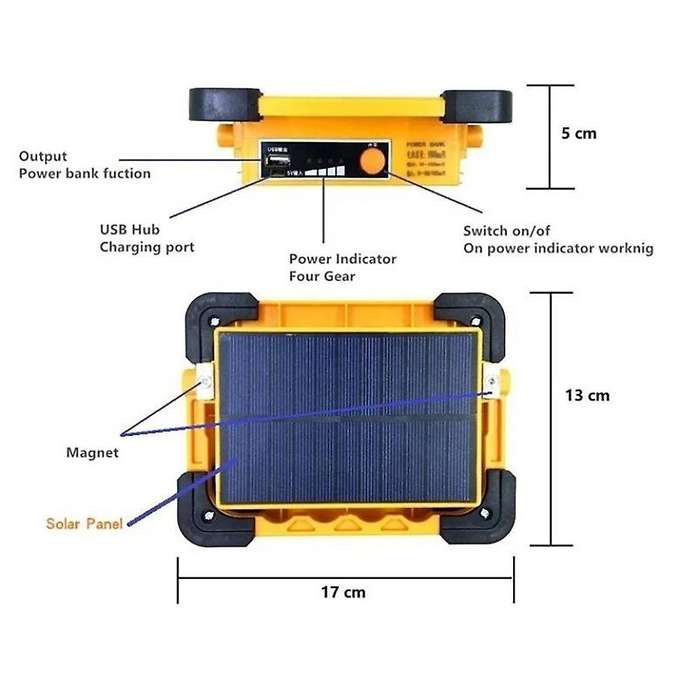 Led Solar Light for Outdoor Camping Hiking Emergency Lighting